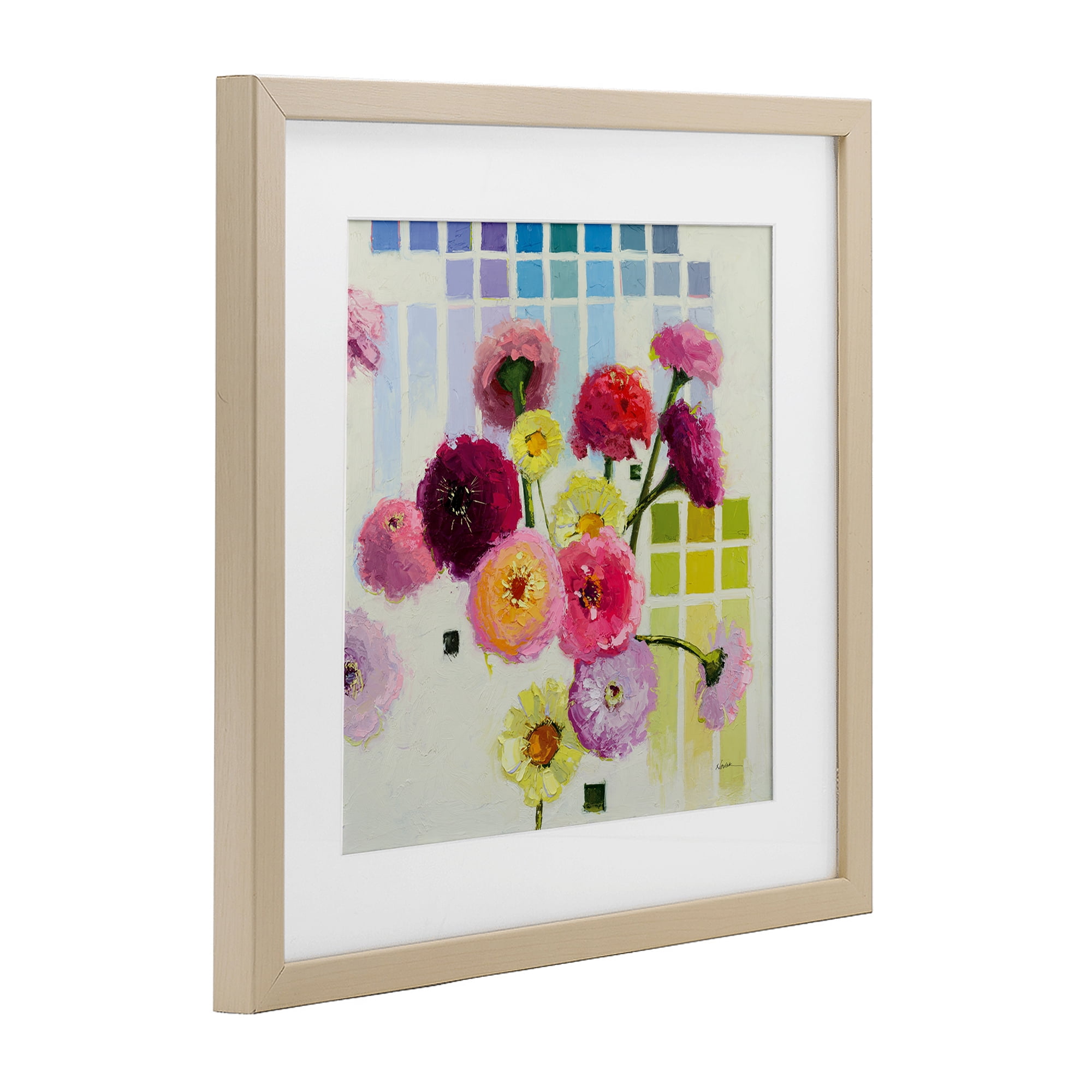 Stupell Industries Color Chart Pastel Bloom Study Birch Framed Print Under Glass, design by Shirley Novak