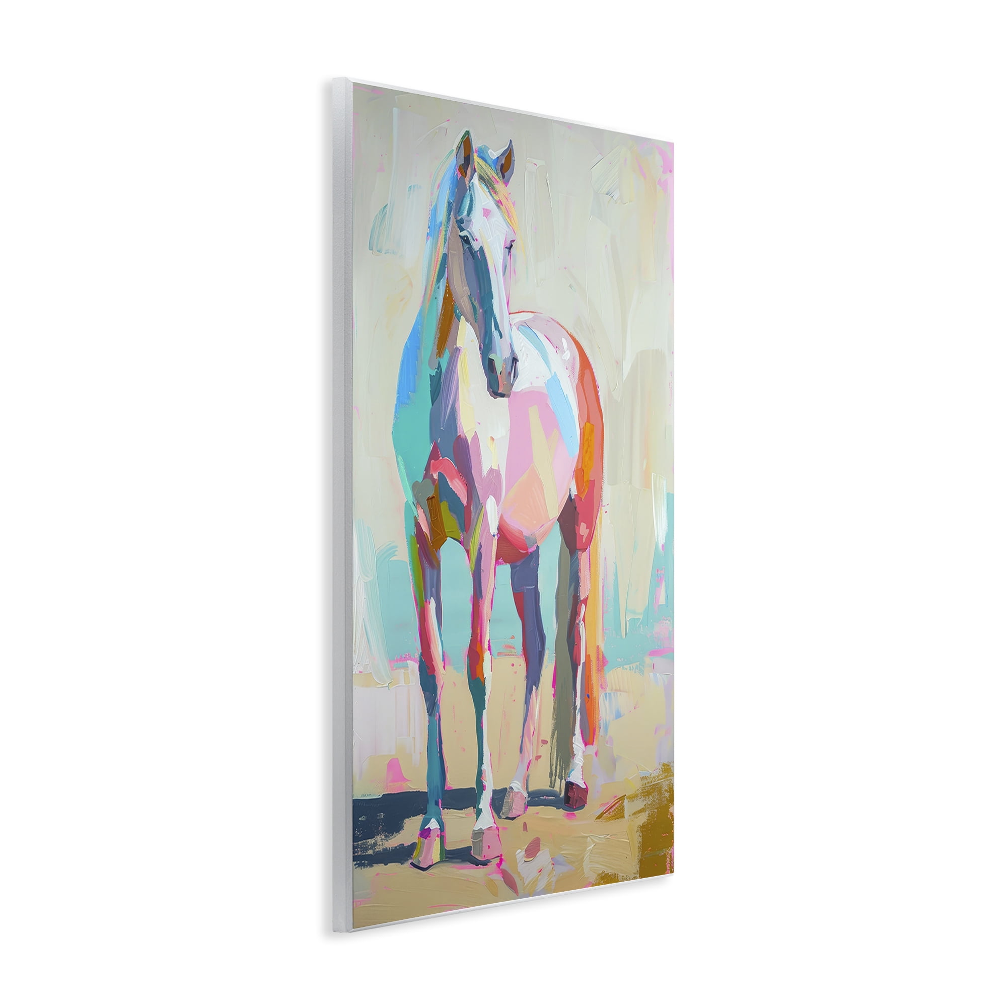 Stupell Industries Pastel Hued Horse Animals Painting Unframed Art Print Wall Art, 10 x 15