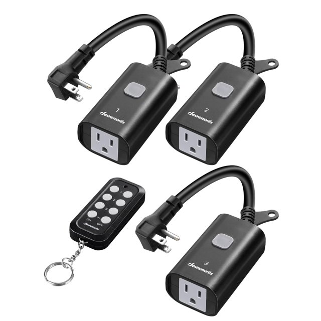 Salida de control remoto para exteriores DEWENWILS de 15 A, rango de 100 pies