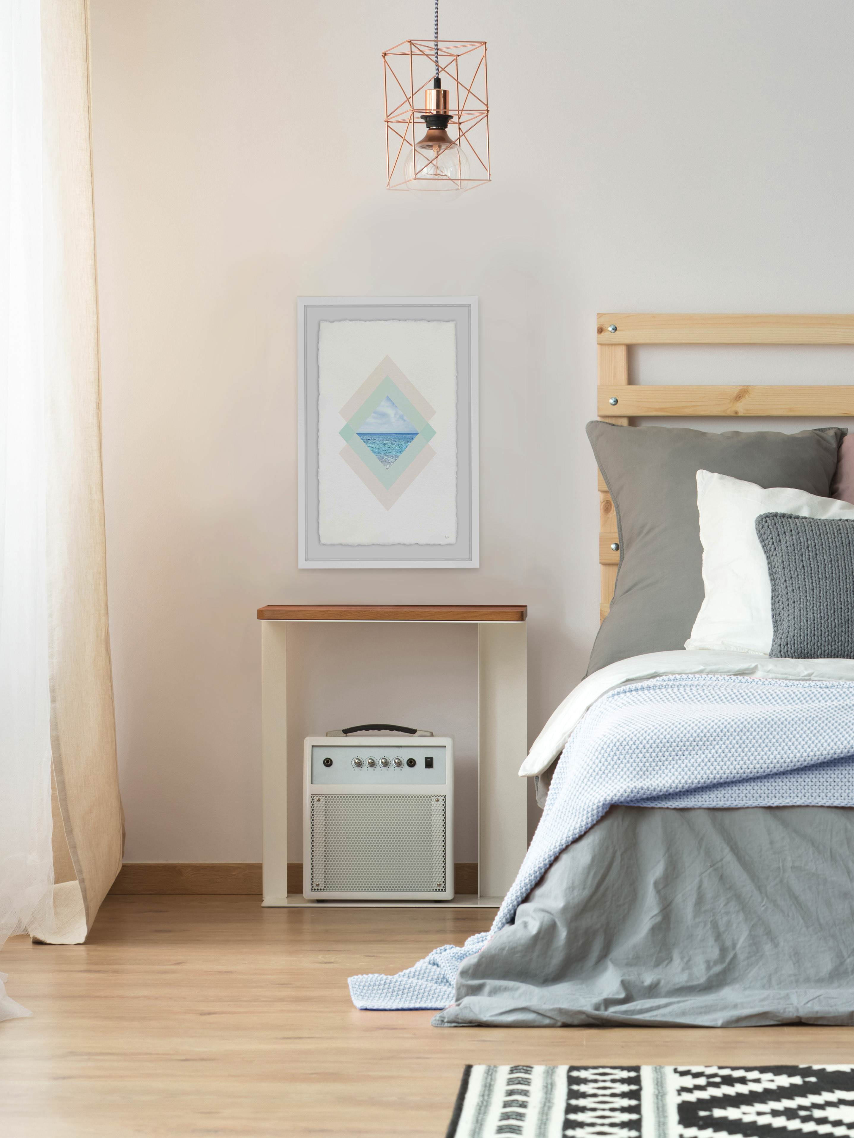 Diamond of Sea Framed Painting Print