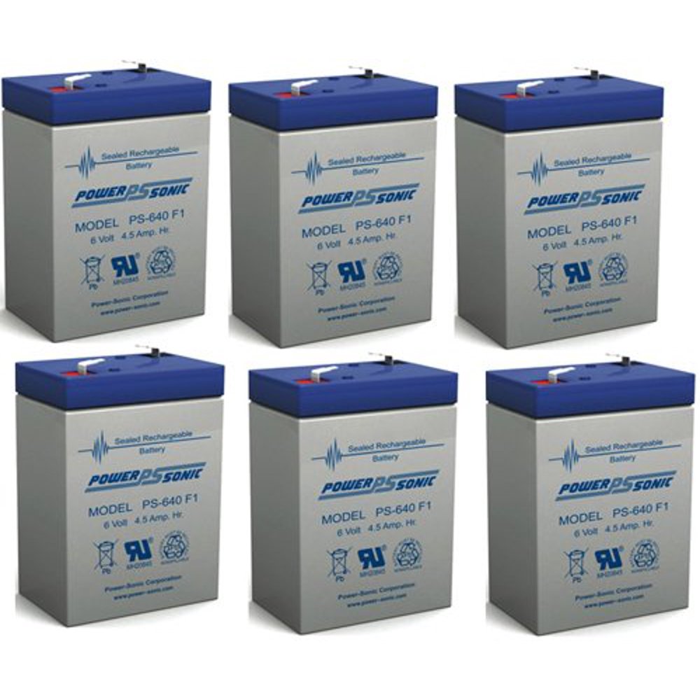 Exit Sign Battery 6V 4.5Ah backup 6 Pack