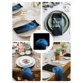 thumbnail image 3 of Blue Fruit Cloth Napkins Set of 4 Reusable Dinner Napkins, Modern Minimalist Decor Black Background Cocktail Napkin Washable Table Napkins for Wedding/Holiday Party/Baby Shower 20"x20", 3 of 7