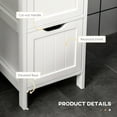 thumbnail image 4 of kleankin Tall Bathroom Cabinet, Slim Bathroom Storage Cabinet, Narrow Floor Cabinet with 3 Drawers and 2 Open Shelves, Linen Tower for Small Space, 4 of 9