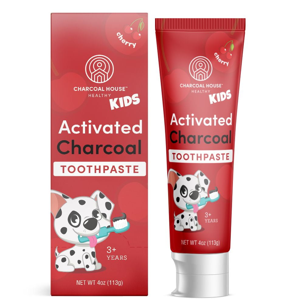 KIDS Cherry Toothpaste - Activated Charcoal
