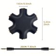 thumbnail image 2 of 3.5mm Audio 1/5 Music Sharing Device, Headphone Frequency Divider, 6-hole Headphone Adapter, Including Adapter Cable, 2 of 4