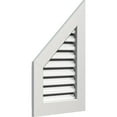 thumbnail image 2 of Ekena Millwork 16"W x 28"H Half Peaked Top Left (21"W x 33 7/8"H Frame Size) 6/12 Pitch: Functional, PVC Gable Vent w/ 1" x 4" Flat Trim Frame, 2 of 14