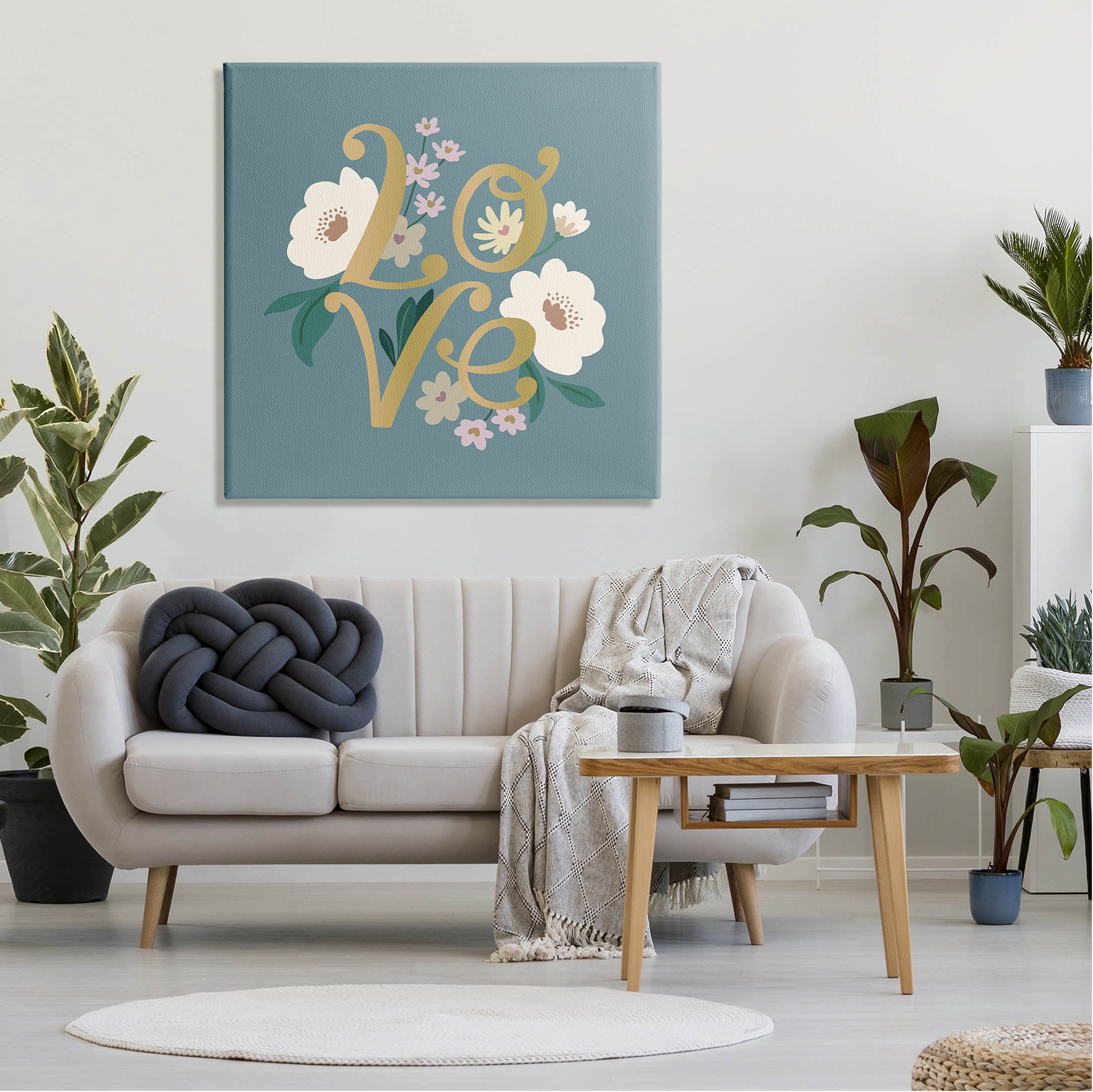 Love Blooming Florals Arrangement Botanical & Floral Graphic Art Gallery Wrapped Canvas Print Wall Art