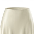 thumbnail image 4 of ClodeEU Womens High Waist Satin A-Line Skirt,Elegant Silky Satin Mini Skirt with Lace Trim Beige,Womens Plus XL, 4 of 5
