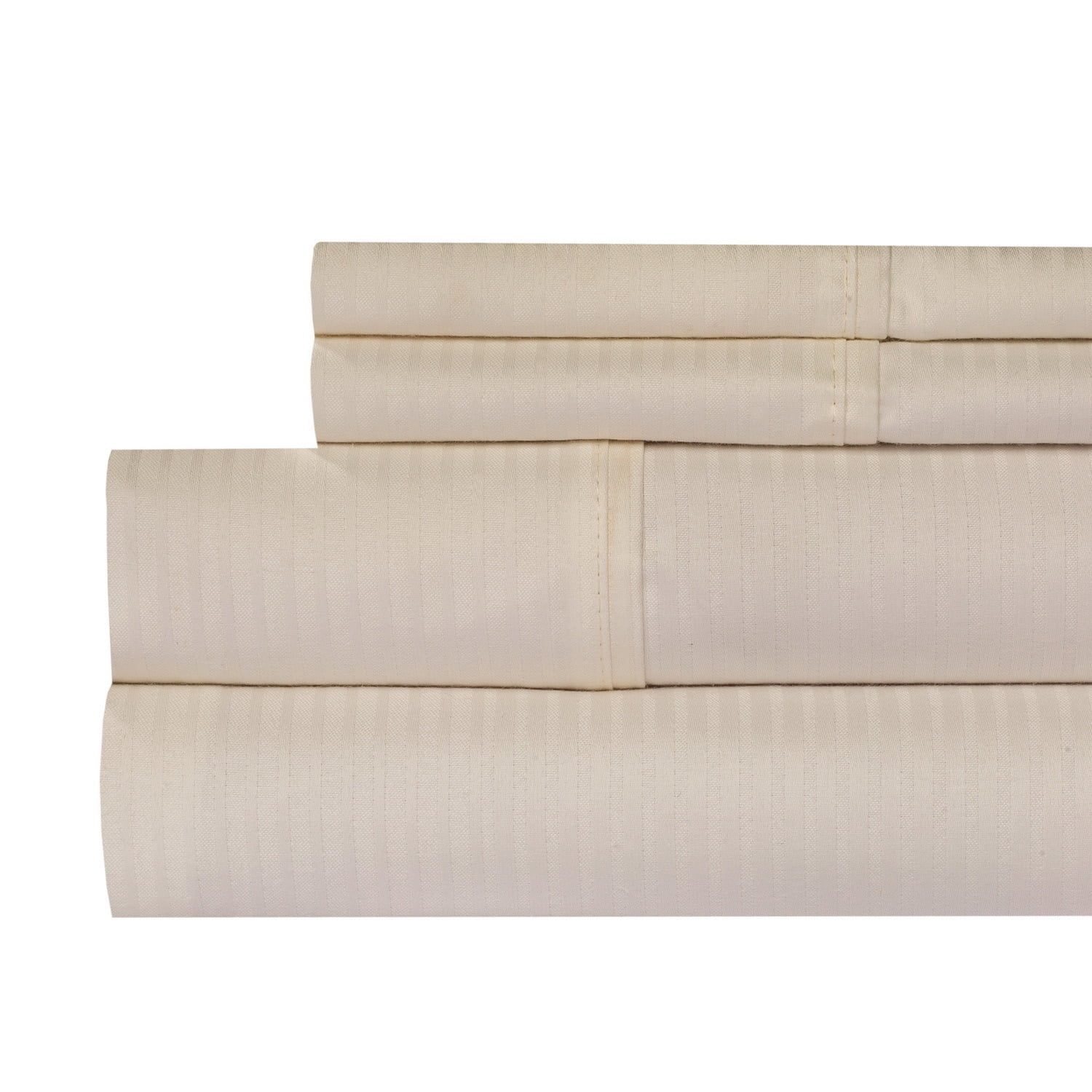 Aspire Linens 400 Thread Count 100 Cotton Dobby Damask Stripe 4Piece