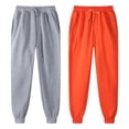 thumbnail image 4 of JIUKE Joggers for Women Casual Drawstring High Waisted Solid Color Warm Running Sweatpants 2 Pack Size M, 4 of 9