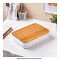 thumbnail image 4 of Caja Home Trends Organizadora de Plástico con Tapa de Bambú, 4 of 4