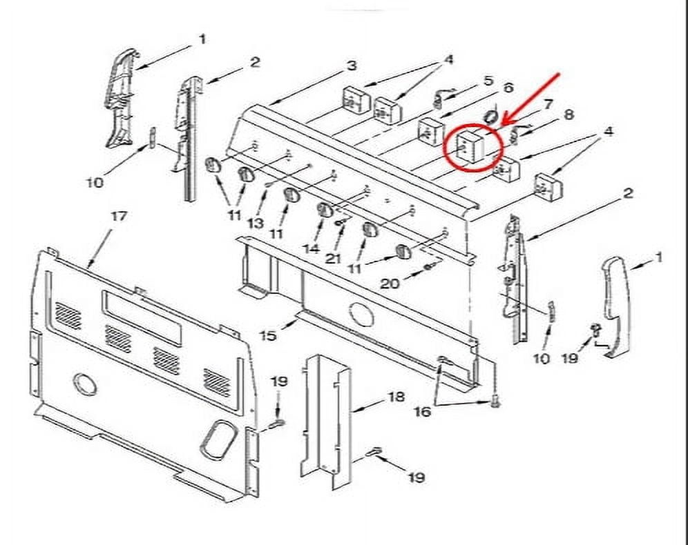Whirlpool WP3196803 Range Temperature Control Thermostat OEM Replacement Metal Component Standard Fit