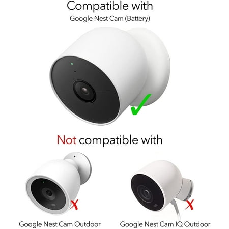 Wasserstein - Gutter Mount for Google Nest Cam (Battery) - White