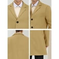 thumbnail image 6 of Lars Amadeus Men's Trench Coat Slim Fit Single Breasted Warm Long Overcoat, 6 of 6