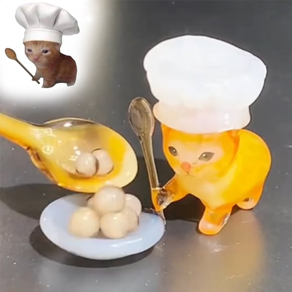 Cute Chef Cat Figurine, Perfect Gift Idea, Trending Home Decor