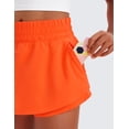 thumbnail image 4 of CRZ YOGA Girls Soft Skirty Athletic Shorts Tennis Soccer Casual Flowy Ruffle Zip Pocket Liner Kids Teen, 4 of 5