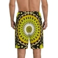 thumbnail image 3 of Gaeub Yellow Mandala Printed Men's Short Pajama Pants, Lightweight Lounge & Sleep Bottoms Keep You Cool - X-Large, 3 of 9