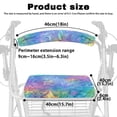 thumbnail image 6 of Jiueut Hippie Flowe Rollator Walker Seat and BackRest RollBar Covers Set for Women 2 Piece Easy to Install Walker Seat Covers for Seniors Rolling Walker Seat Cushion, 6 of 7