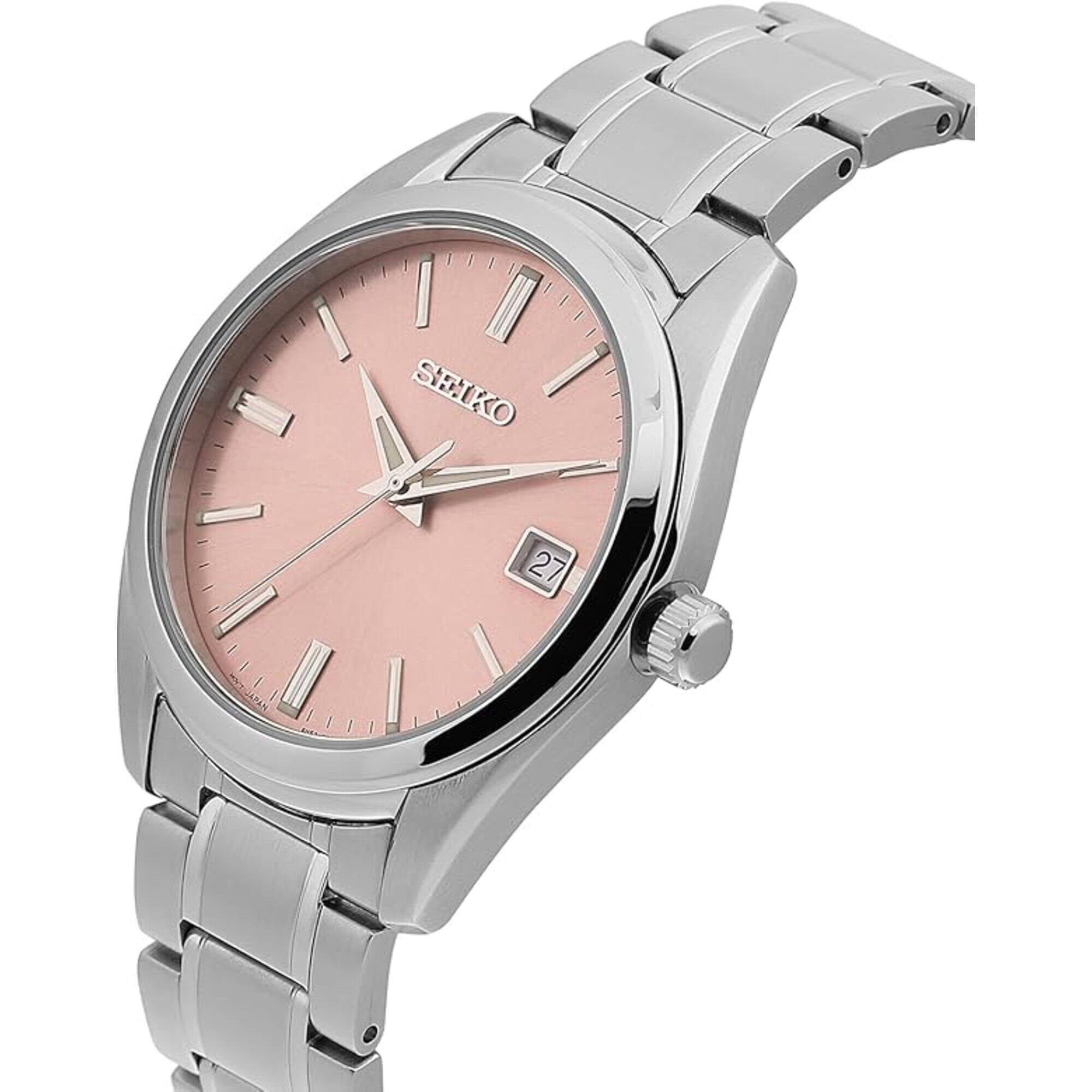 Seiko Quartz Pink Dial Men's Watch SUR523 - Walmart.com