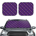 thumbnail image 2 of Fotbe Purple Mardi Gras 2-Piece Car Windshield Sun Shade | Sun Blocker for Car Windshield | Foldable Automotive Interior Accessories for Sun Protection-Large, 2 of 7