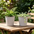 thumbnail image 5 of Hosley® Set of 2, 6In H White Bucket/Pots with PVC Liner, Ideal Gift for Wedding Home Office Party DYI Indoor Outdoor Garden Patio, 5 of 9