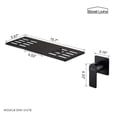 thumbnail image 2 of Boyel Living Waterfall Bathroom Faucet 1- Handle Wall Mount Modern Sink Faucet Bathtub Mixer Tap Solid Brass Matte Black, 2 of 7