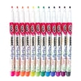 thumbnail image 3 of Tulip Permanent Fabric Markers Nepm 12-Pack - Fine Tip, Minimal Bleed & Fast Drying - Quality for T-shirts, Clothes, Shoes, Bags & Other Fabric Materials, 3 of 5