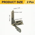 thumbnail image 2 of 2Pcs Box Quadrant Hinge, 31x36mm Box Hinge Cases with Side Rail Retaining Arm 90 Degree Folding Support Hinges for Jewelry Wine Wooden Box, Bronze, 2 of 6