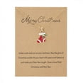 thumbnail image 4 of Creative Dripping Oil Santa Snowman Necklace Wishing Painting Oiled Paper Card Necklace, 4 of 9