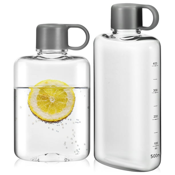Botella de agua portátil, Taza de Viaje, botella de bebida deportiva para Camping, Fitness, ciclismo, 2 uds.