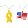 Camco Party Lights for RV Awnings, Yellow Ribbon & American Flag