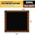 thumbnail image 7 of GZBtech 20Mil Super Heavy Duty Tarp 10x10FT, Waterproof Thick Brown&Black Outdoor PE Tarps for Patio Garden Use, UV Resistant Plastic Ground Cover for Trailer Car Truck Bike Pool Firewood, 7 of 7