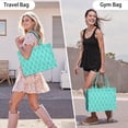 thumbnail image 6 of Large Capacity Tote Bag,Turquoise Geometric Quatrefoil Pattern Handbag Fashion Luxury Tote Bag,15.7"x13"x 5.1" Inches,Laptop Compatible, 6 of 6