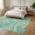 thumbnail image 3 of ODIKA 6'x9' Ultra-Soft Area Rug, Cartoon Ocean Animal Tropical Island Voyage Whale Sea Turtle Playful Expressive None Washable, Bare feet friendly, Silk-Touch for Guest Room, Bedroom, 3 of 7