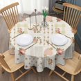 thumbnail image 3 of Pioneer Flower Floral Print Pattern Round Tablecloth 60"x60",Wrinkle Wipeable Table Cloth for Kitchen Dining Room Picnic Patio Party, 3 of 6