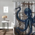 thumbnail image 2 of Orinice  Shower Curtain Set Nautical Octopus, Funny Blue Ocean Kraken Quick-Dry Shower Curtains for Bathroom, Unique Room Decor Polyester - 69x72, 2 of 7