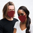 thumbnail image 3 of Masque Facial en Tissu Lavable 3 Plis Adulte Réutilisable et Réglable Rouge, 3 of 4