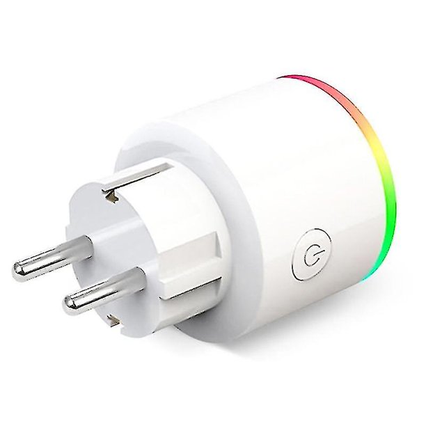 Enchufe inteligente RGB de 16 A con Wifi para la UE, enchufe inteligente con monitor de energía para Alexa