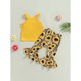 thumbnail image 4 of Coduop Toddler Girls 2Pcs Outfit Set,Halter Neck Tops and Long Pants Two-piece Clothes Set, 4 of 9