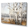 thumbnail image 2 of Designart "Minimalist Scene Featuring Birch Trees With Silver Breath" Tree Birch Wall Art Living Room, 2 of 7