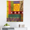 thumbnail image 1 of Tribal Tapestry, Abstract Patterns Ornaments Indigenous Style Illustration, Fabric Wall Hanging Decor for Bedroom Living Room Dorm, 5 Sizes, Yellow Green, by Ambesonne, 1 of 1