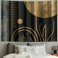 thumbnail image 2 of Orinice Gold Design Circle Ultrafine Detailed Painting Tapestry Wall Hanging Unique Style Graphic Tapestries Home Wall Decor Art for Living Room Bedroom Apartment Farmhouse Dorm 60x50inch, 2 of 6