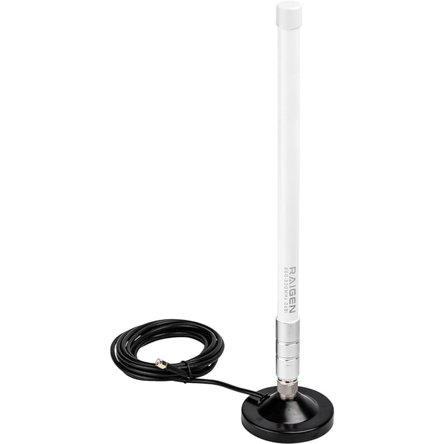 Antena RAIGEN LoRa de fibra de vidrio con base magnética para Helium Miner