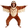 thumbnail image 6 of CVBCOS Adult Owl Halloween Unisex Christmas Costume Onesie Pajamas-Plush One Piece Cosplay Suit for Women and Men, 6 of 7