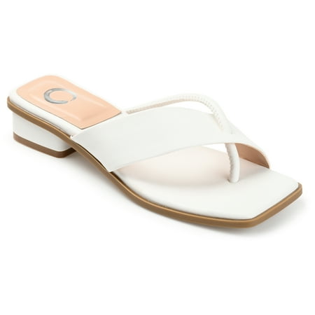 

Journee Collection Womens Mina Tru Comfort Foam Flip Flop Low Block Heel Sandals