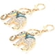 thumbnail image 1 of 2 Piezas Animal Elefante Llavero Brillante Llavero Colgante Diamantes de imitación Mujeres Bolso Monedero Encanto decoración Regalo EOTVIA NO, 1 of 6