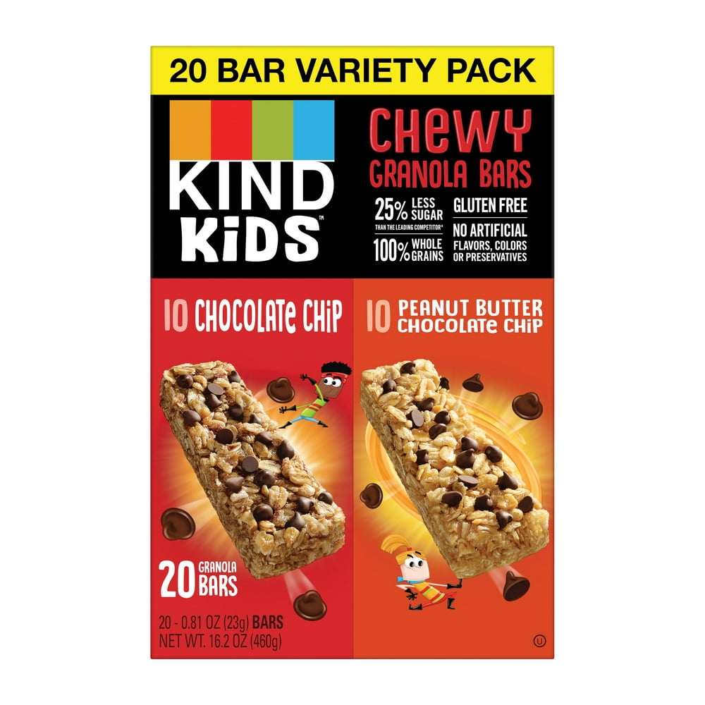 KIND Bar, Chocolate Chip/Peanut Butter Chocolate Chip Kids Variety Pack
