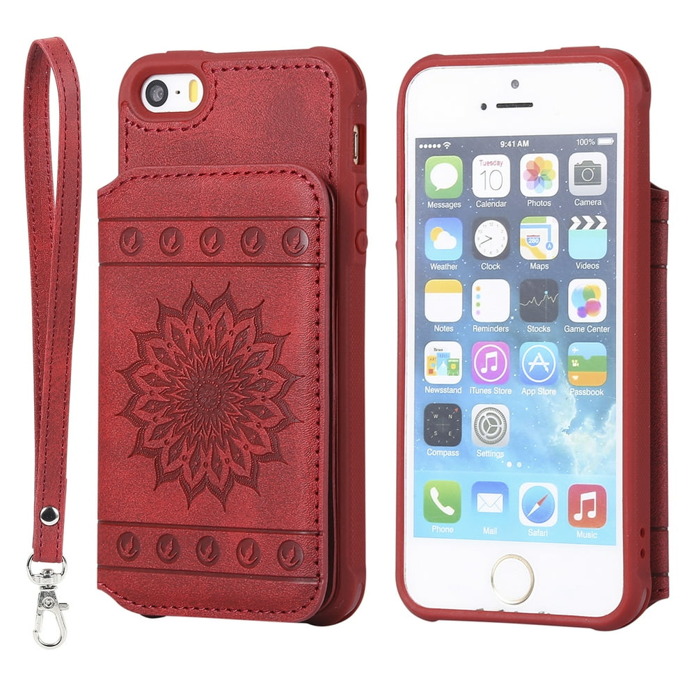 iPhone 5/ 5S/ SE(2016) Case, Allytech Embossed Sunflower Series