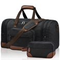 thumbnail image 1 of Bolsa de lona Litvyak, 50 litros, para viaje y noche, negra, 1 of 8