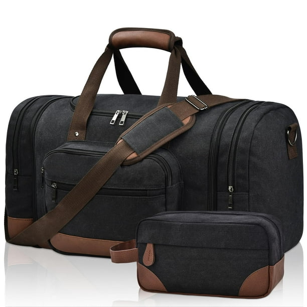 Bolsa de lona Litvyak, 50 litros, para viaje y noche, negra